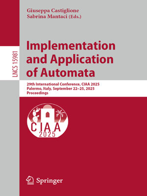 cover image of Implementation and Application of Automata